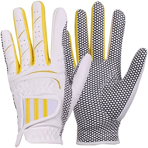 GH Women's Leather Golf Gloves One Pair - Three Lines Both Hands