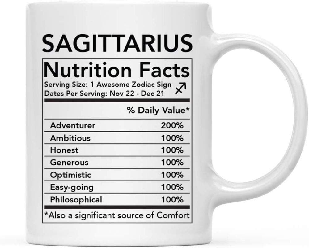 Ceramic Mug Sagittarius Nutritional Facts Mug Home Collection Office 320ML