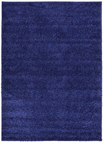 Giantech Shag Area Rugs, Mat Collection Solid Color, Navy Blue