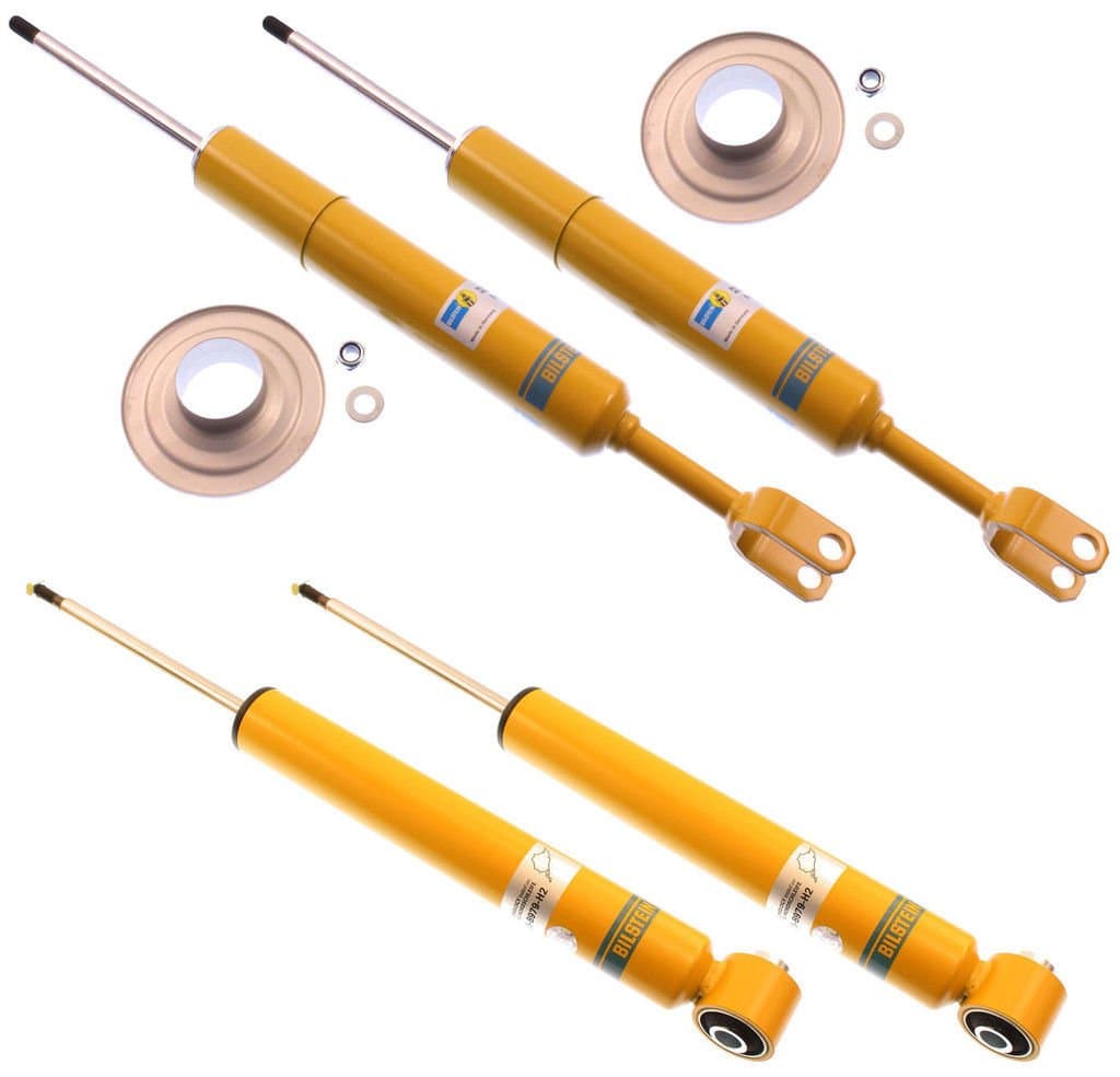 NEW BILSTEIN FRONT & REAR SHOCKS FOR 02-09 AUDI A4, INCLUDING BASE QUATTRO AVANT CABRIOLET, B6 46MM GAS PRESSURE SHOCK ABSORBERS, 2002 2003 2004 2005 2006 2007 2008 2009