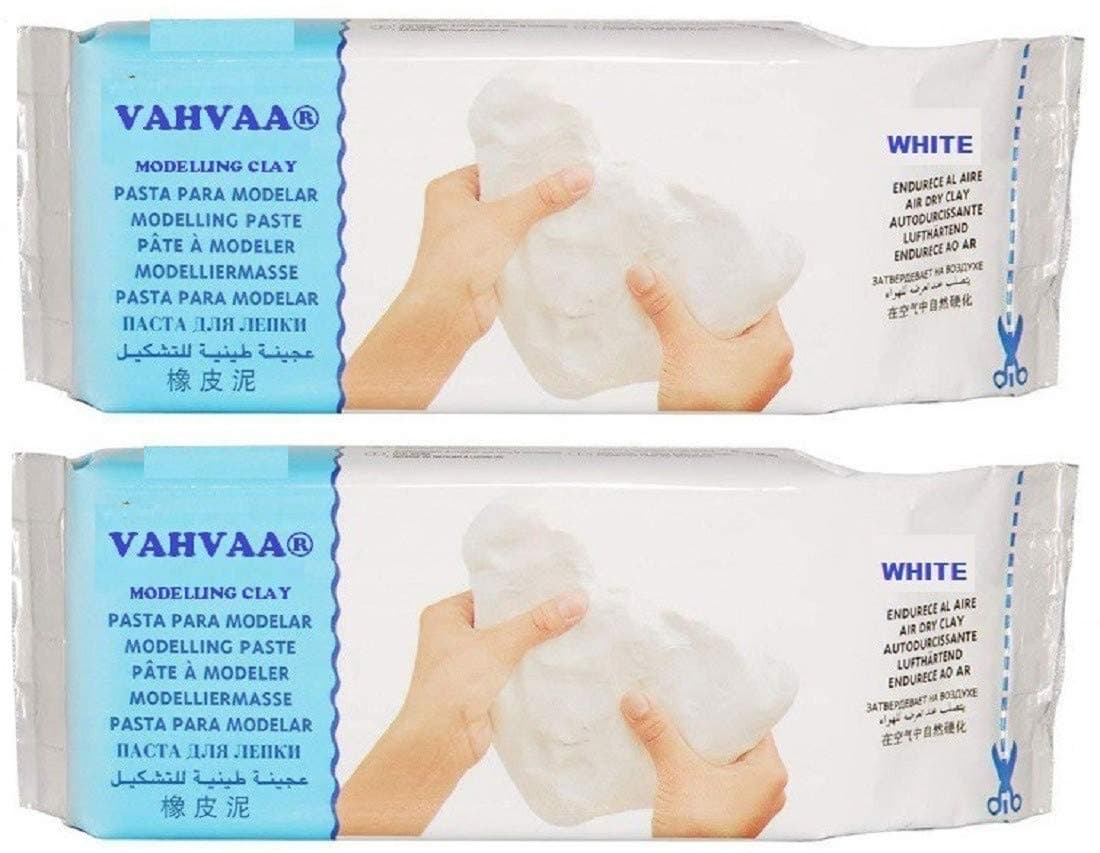 Vahvaa® Air Dry Modelling Clay White (Pack of 2)