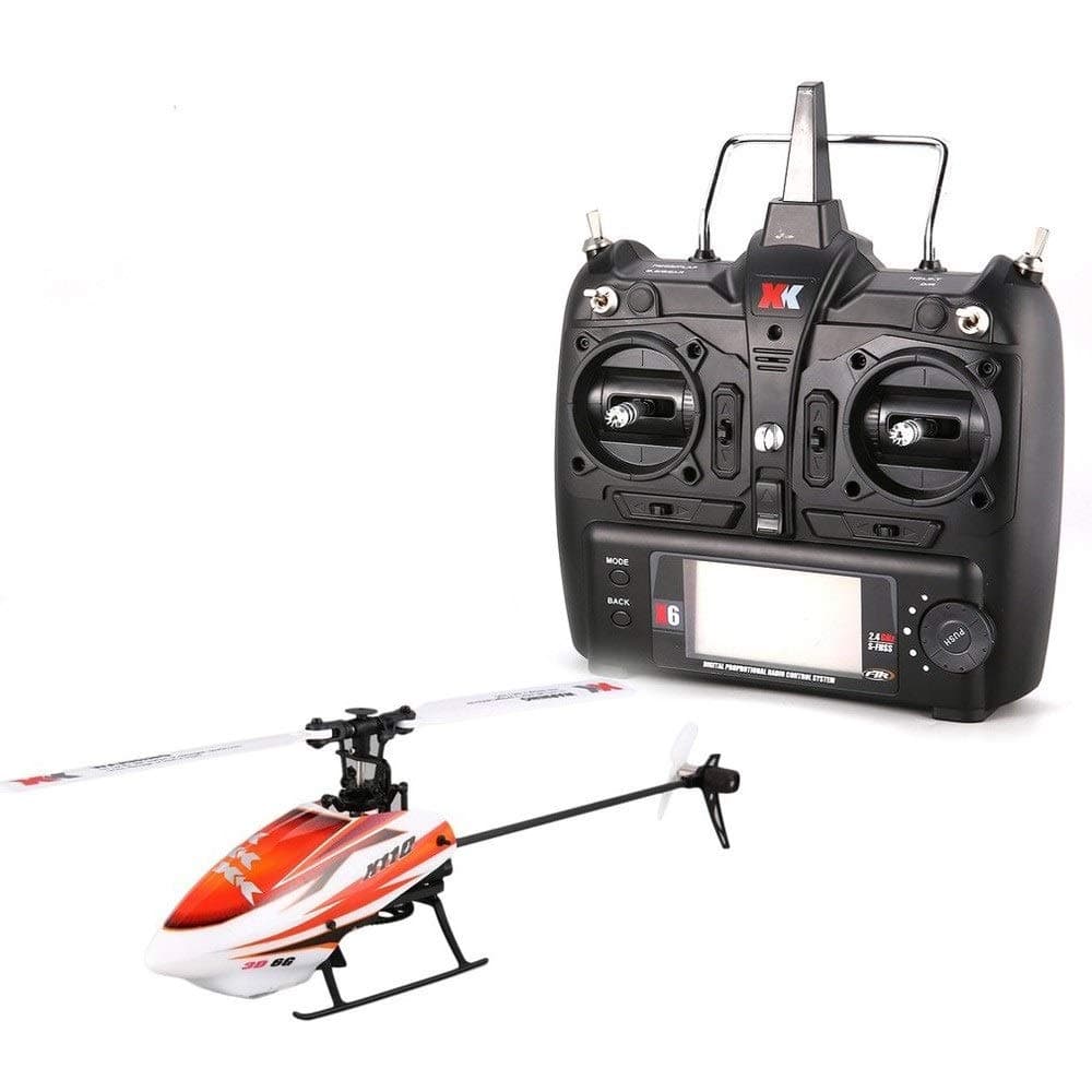 ELVVT Mini Brushless Remote Control Helicopter K100 6CH 3D 6G System Drone With 3D Upside Down Flight Stunt RTF Rechargeable Electric Helicopter Kids And Adults Birthday