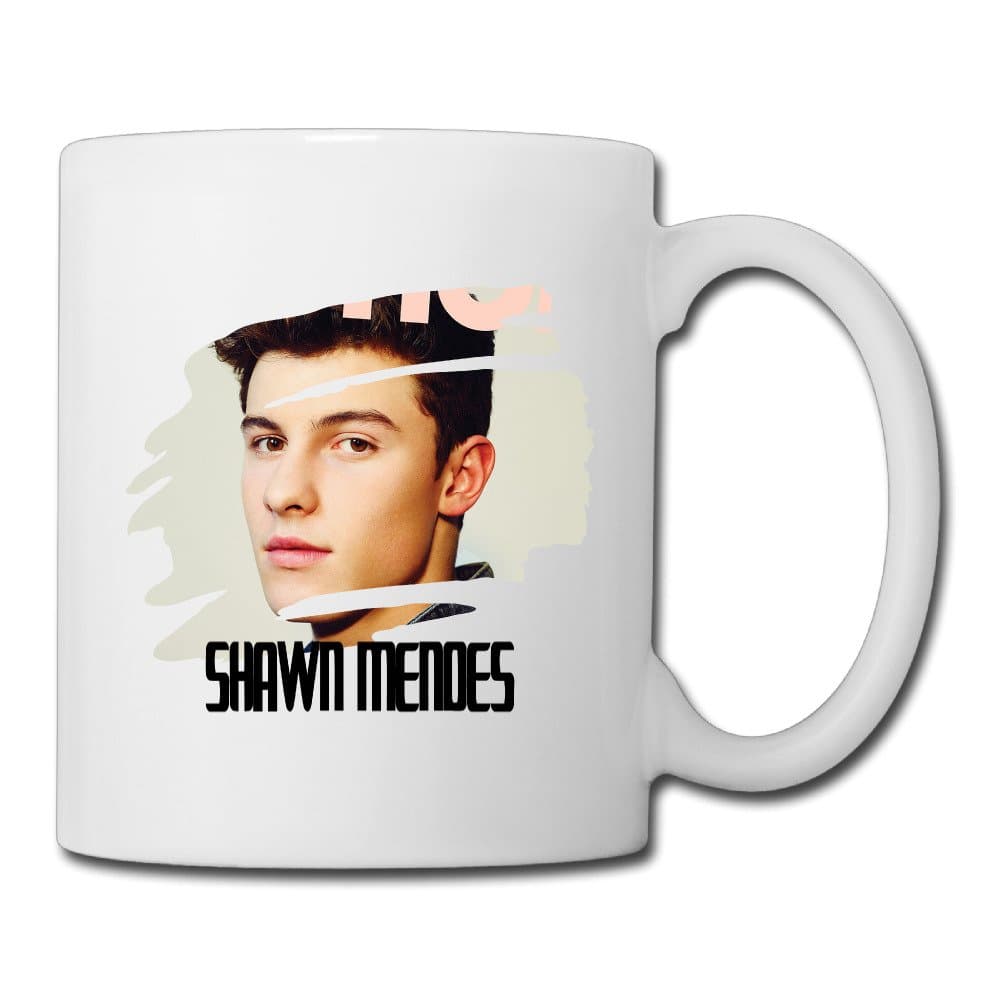 ITHOMS Leisure Ceramic Coffee Tea Mugs Shawn Handsome Mende Cups White