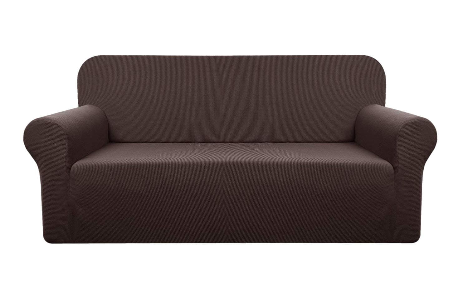 YUUHUM Stripes Sofa Covers, Super Stretch Couch Covers 3 Cushion Couch Sofa Slipcovers Pet Furniture Covers Dog Couch Protectors (Sofa, Coffee)