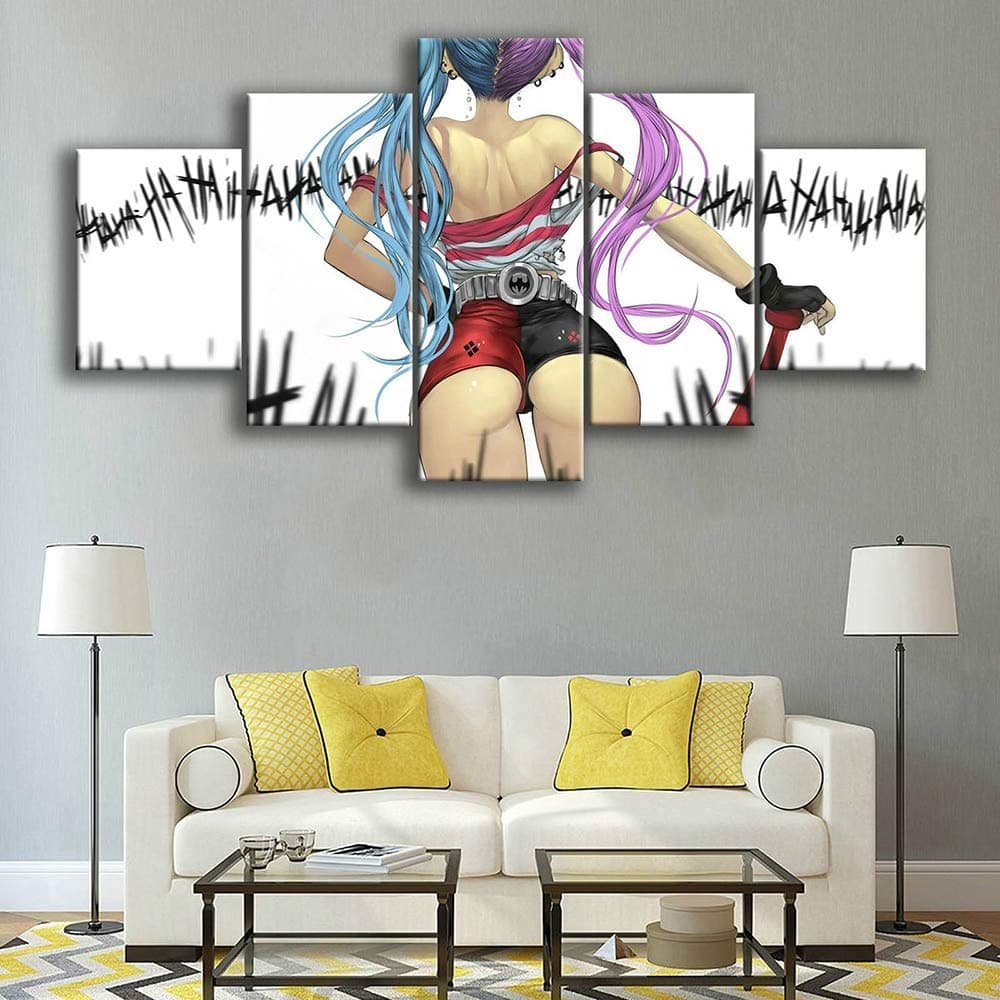 Panel Decor Hd Print Painting Home Decor Canvas 5 Pieces Movie Role Poster Modular Picture Joker Modern Living Room Frame Wall Art