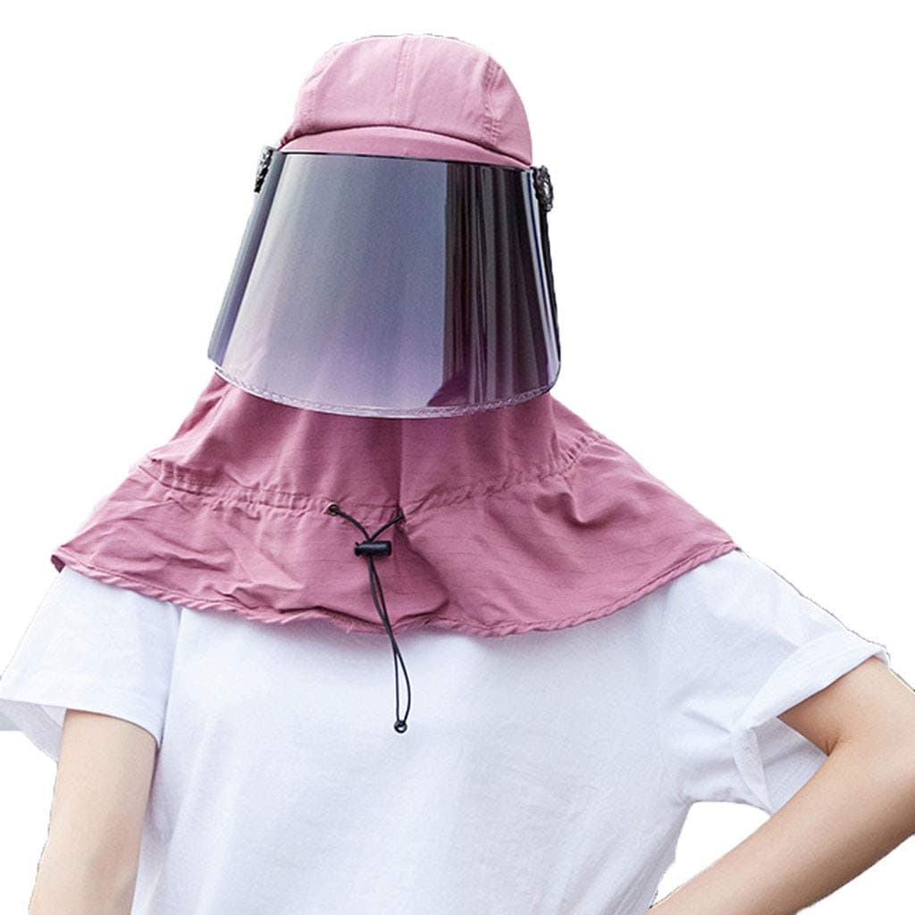 BBesty UV Protective Full Cover Hat with Clear Visor Water Proof Dust Proof Anti Pollution Face Cover Neck Cover Outdoor Hat