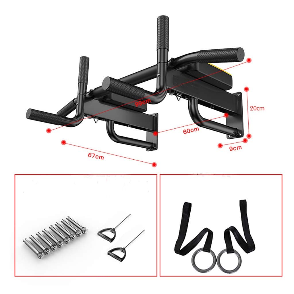 LHY Pull up Bar Chin up Station Wall Mounted Home Gym Exercise Workout Strength Training Equipment