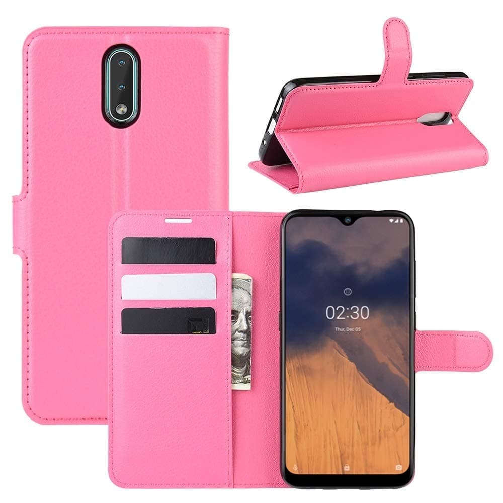 LIYE for Mobile Phone case Ly for Nokia 2.3 Litchi Texture Horizontal Flip Protective Case with Holder & Card Slots & Wallet(Black) (Color : Rose red)
