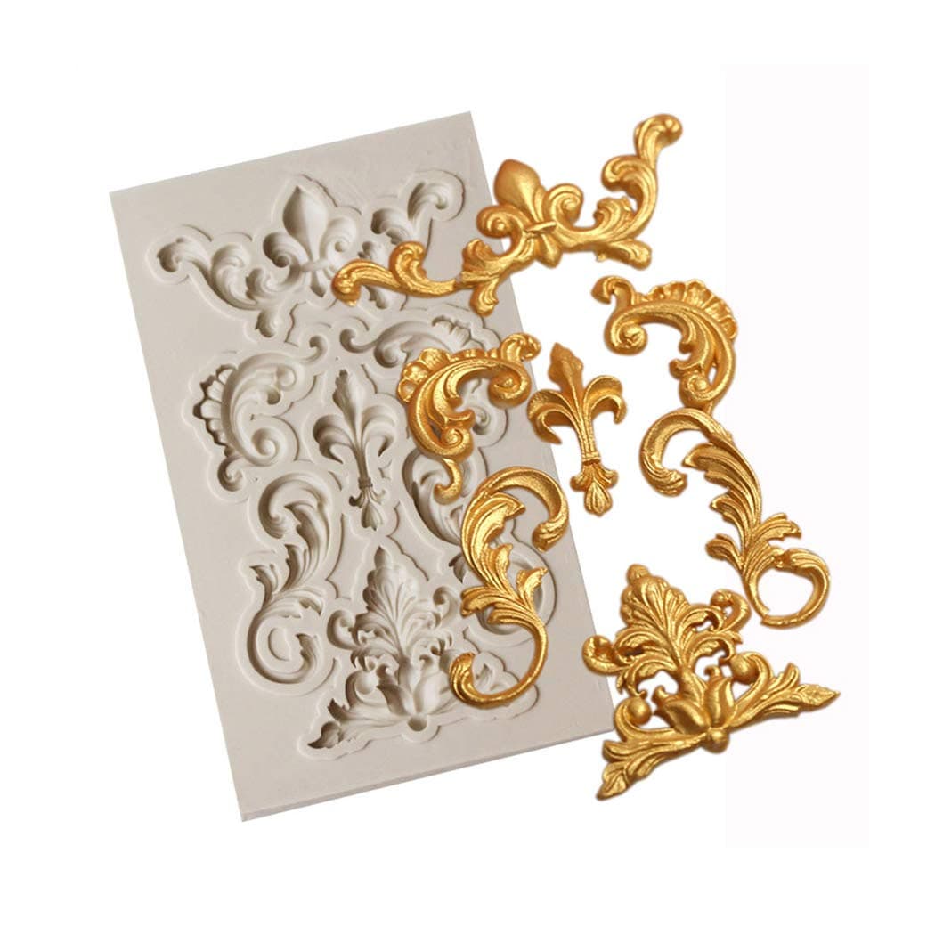 SaSa Design Border Silicone Mold Fondant Mold Cake Decorating Tools Chocolate Gumpaste Mold (Grey border Mold)