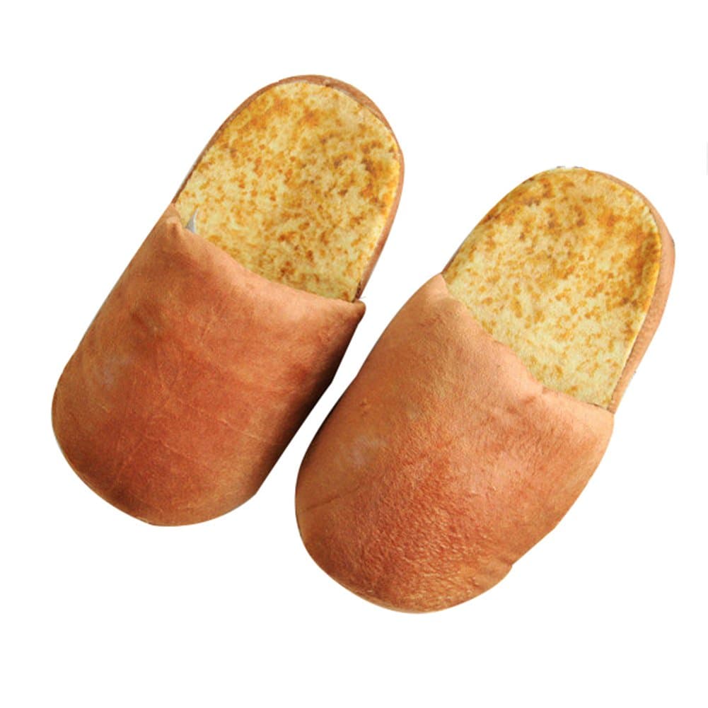 Creative Simulation Bread Slippers Baguette/French Bread/Caramel Bread Funny House Shoes Slippers