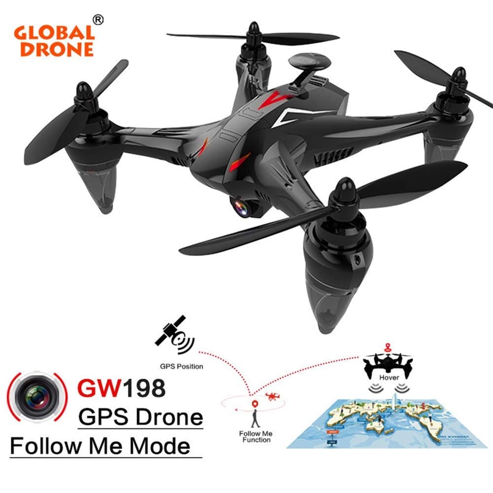 X198 FPV RC Drone with HD 1080 Camera 5G WiFi Camera Live Feed Gyro Quadcopter with Altitude Hold, Gravity Sensor and Headless Mode Helicopter, Follow Me Ray Brushless Motor RC Quadcopter
