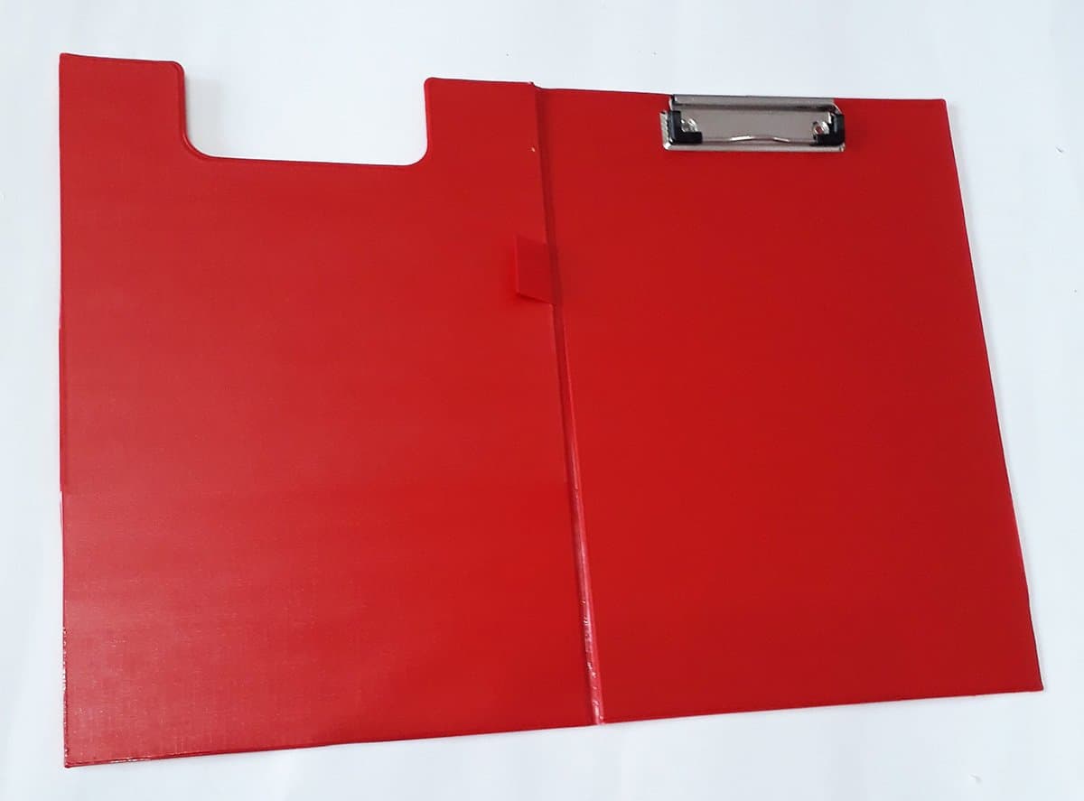 A4 Foldable Clipboard Black, Blue, Red Office Stationery UK (Red)