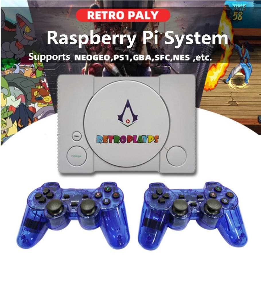 Retro High-definition Game Consoles Raspberry Pie HD Game Consoles 50 Emulator Player Consoles Retro Games Bulit In 7000 double Gamepads