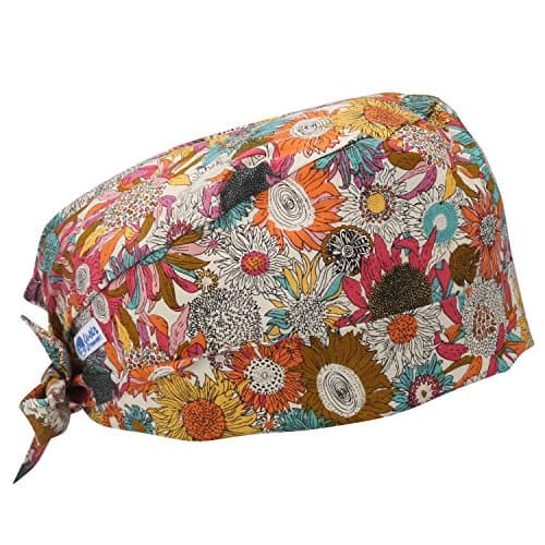 Tommhanes Surgical Scrub Cap Scrub Hats Tieback Cap One Size Orange