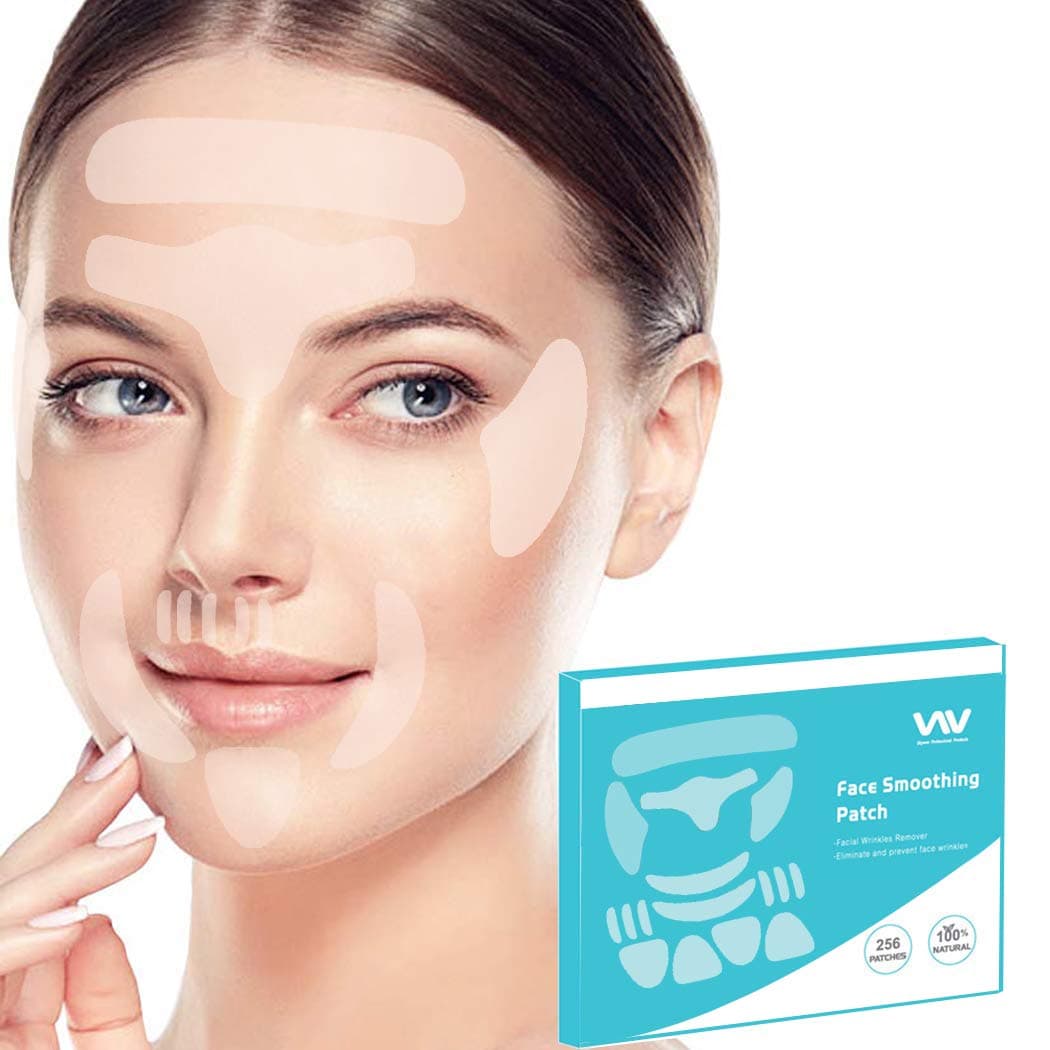 Face Wrinkle Remover Strips, Reusable Anti-Wrinkle Face Pads, Face Tape Smoothing Wrinkle Patches for Forehead Wrinkles, Eye Wrinkles and Mouth & Upper Lip Wrinkle, Wrinkles Treatment, Set of 256pcs