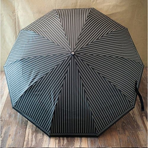 Umbrella Large Business Full-automatic Windproof Anti-uv Parasol Folding Decoration Gift Dance Props (black)