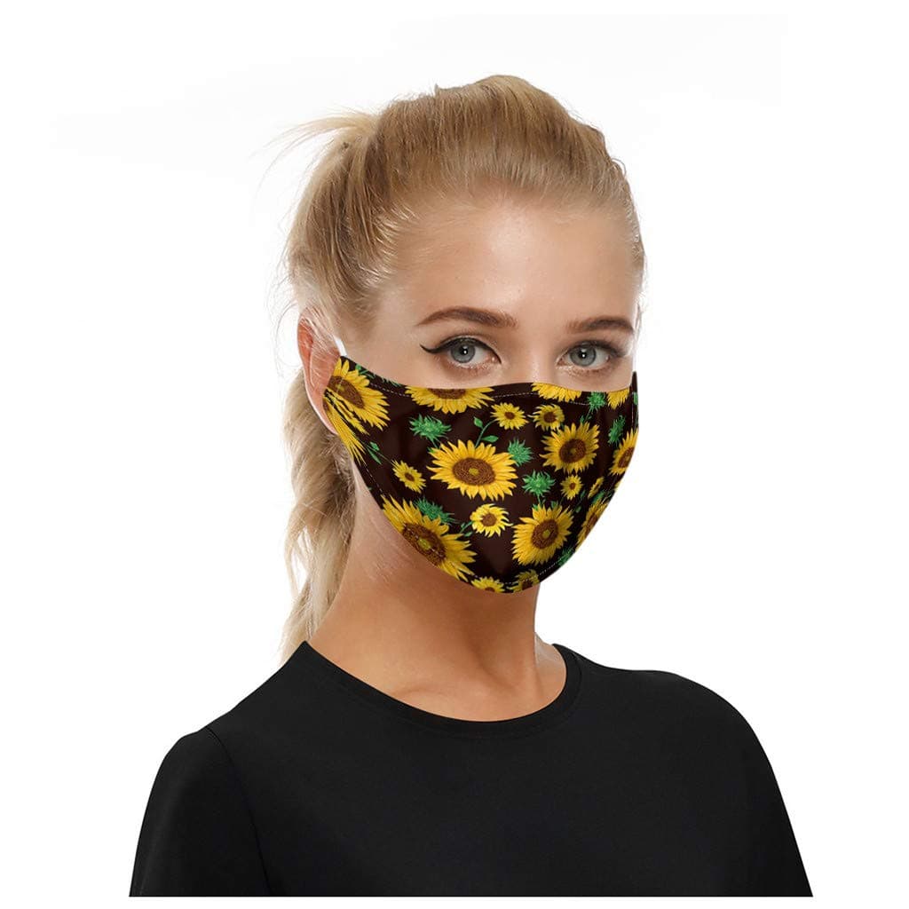 Anti-Dust Protective Mouth Face Cover with 2 pcs Carbon Filter Breathing Face Shields Washable Reusable Half Facepiece Protection from Dust, Pollen - Earloop Mouth Face Guard for Men Women Kids