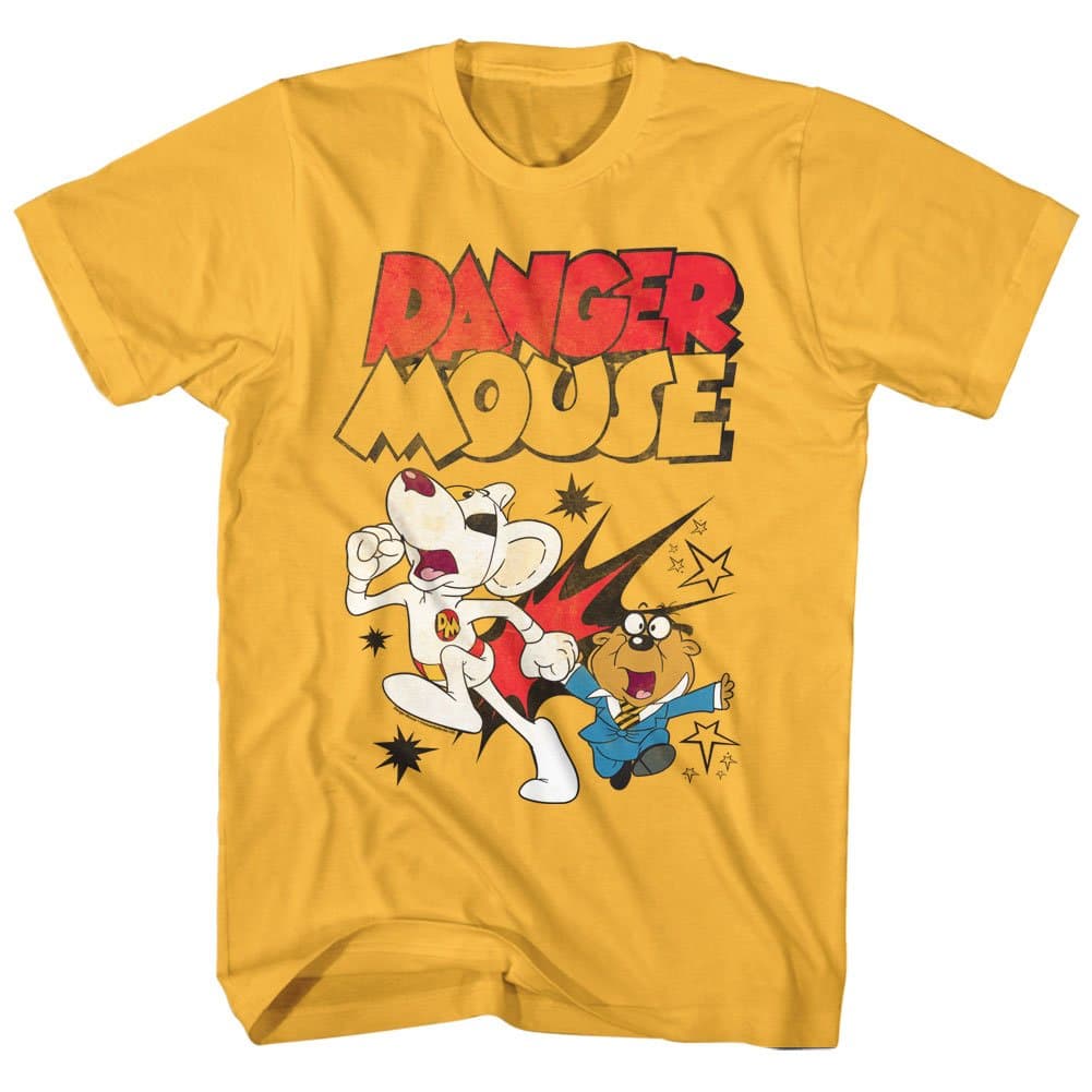 Danger Mouse Men's Boom T-shirt Medium Ginger