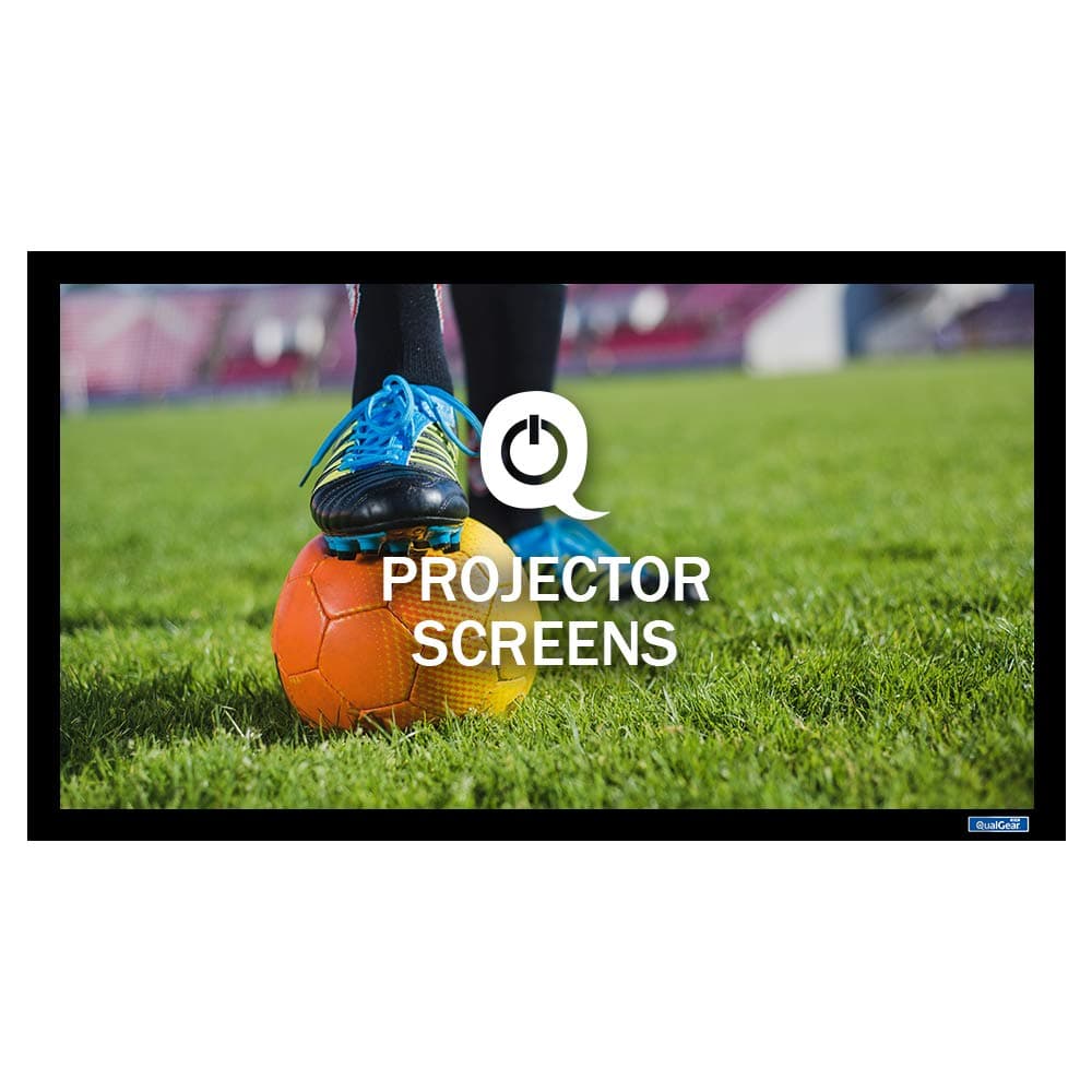 QualGear QG-PS-FF6-169-110-W 16:9 110-Inch 1.1 Gain 4K HD Ultra Fixed Frame Projector Screen - White