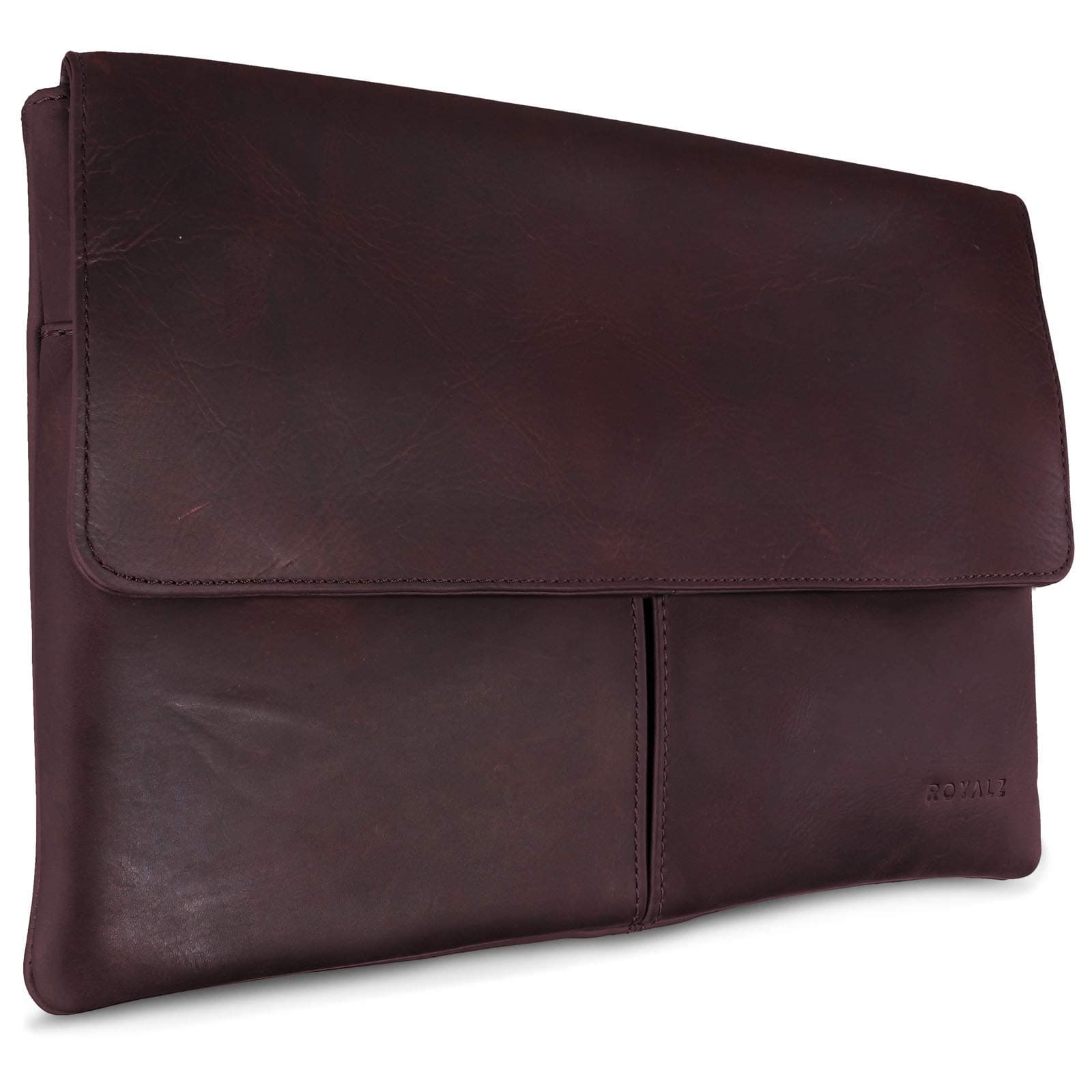 ROYALZ Leather Case for Microsoft Surface Pro 7 / Pro 6 / Pro 2017 Case Leather Cover Retro Vintage Look, Color:Dark Brown