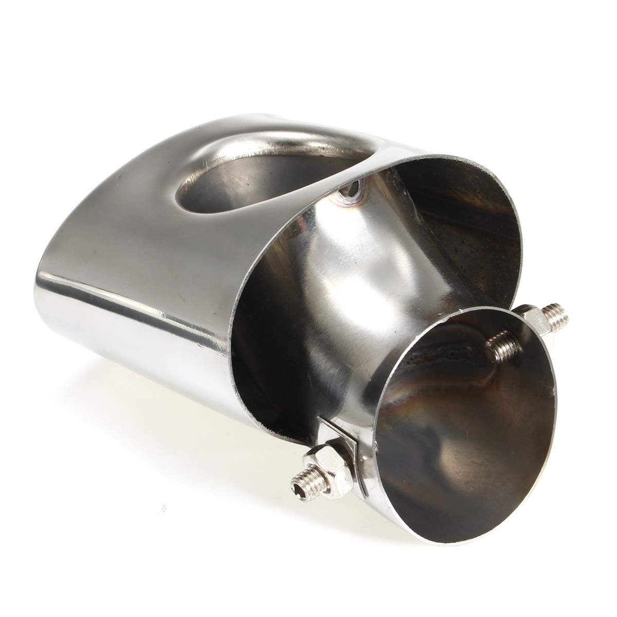 Oneuda Car 56mm Exhaust Pipe Exhaust Tip Rear Tail Pipe Muffler Stainless Steel Chrome For Honda/Civic 9th 2012-2014