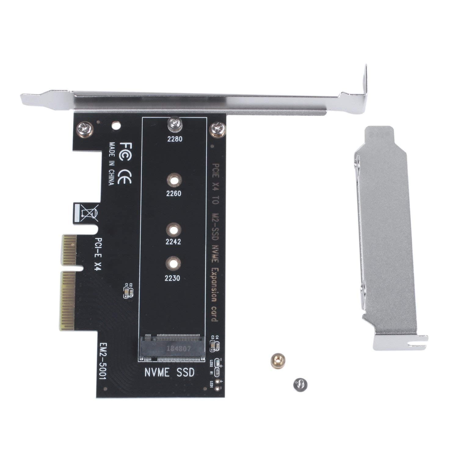 Noblik PCI-Express PCI-E 3.0 X4 to M.2 NGFF M Key Slot Converter Card M2 Nvme PCIE SSD Riser Card for Desktop Support 2230 2242 2260 2280