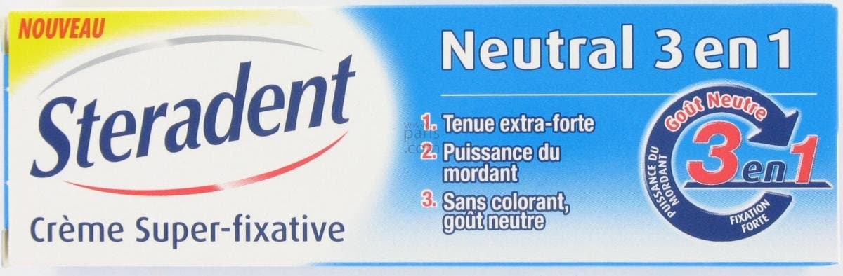 Stearadent Super Fixative Cream Neutral 3 in 1 40g