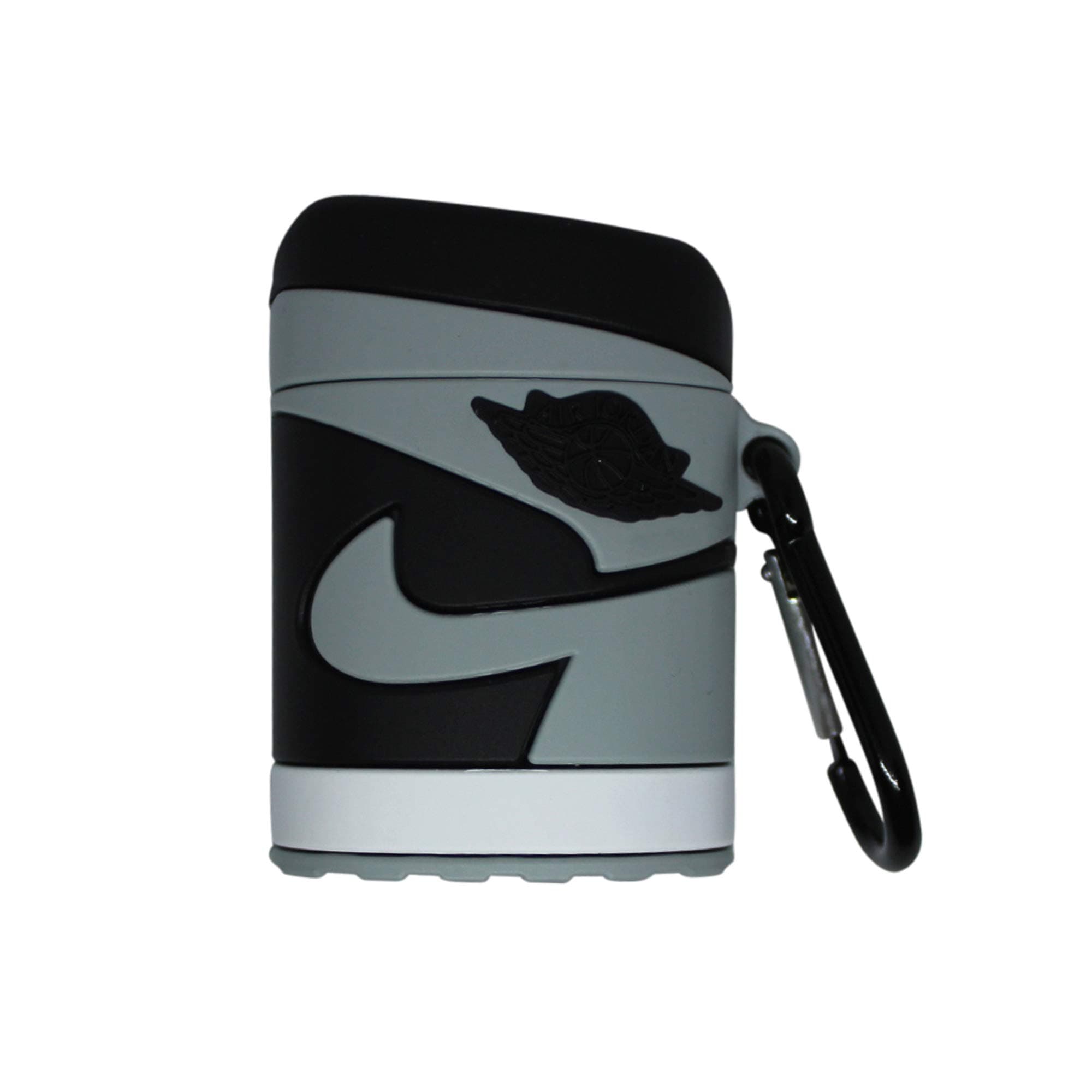 Airpod Case Compatible Full Protective Luxury Soft Rubber Premium Quality Silicone TPU 2109 Fashion Key Chain Jordan Basketball Jersey Headphones Inspired (AJ1 Shadow)