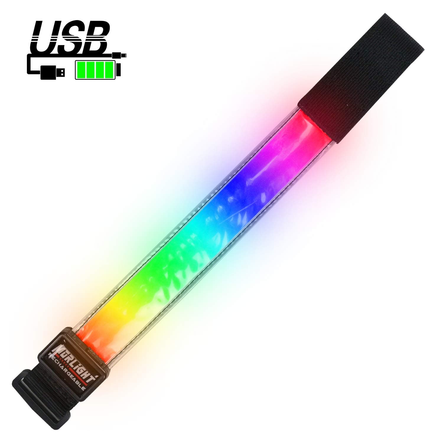 MORLIGHT LED Rechargeable Armband Reflective with Elastic Belt for Night Running, Jogging, Hiking, Cycling, Horseback Riding or Motorcycling