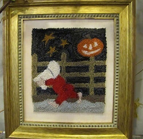 Punchneedle Embroidery OCTOBER BONNET GIRL