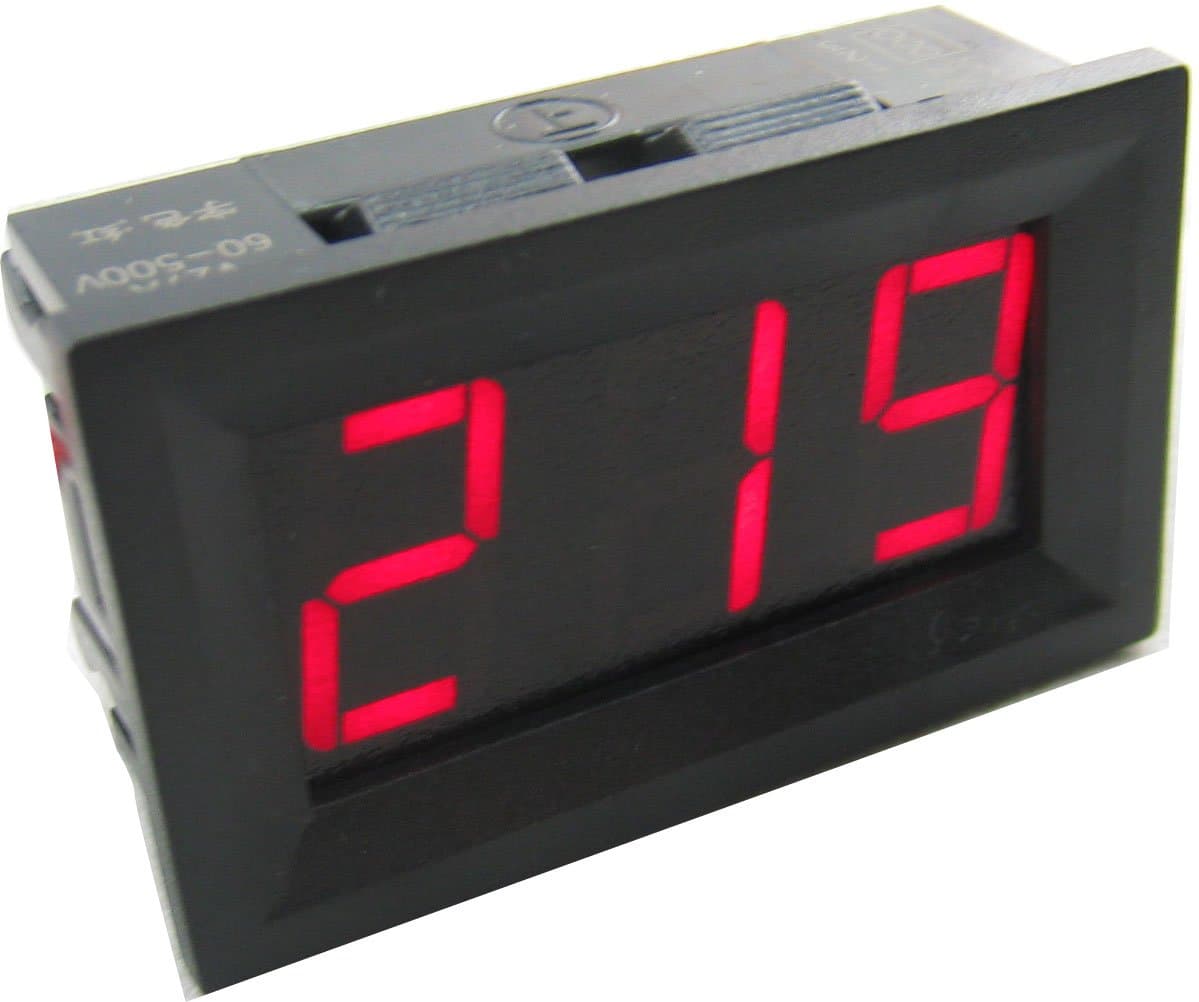 Yeeco 3 Digits 0.56" Red LED Digital Voltmeter Power Volt Panel Meter AC 75-300V V27A Voltage Monitor Measurement Tester Display