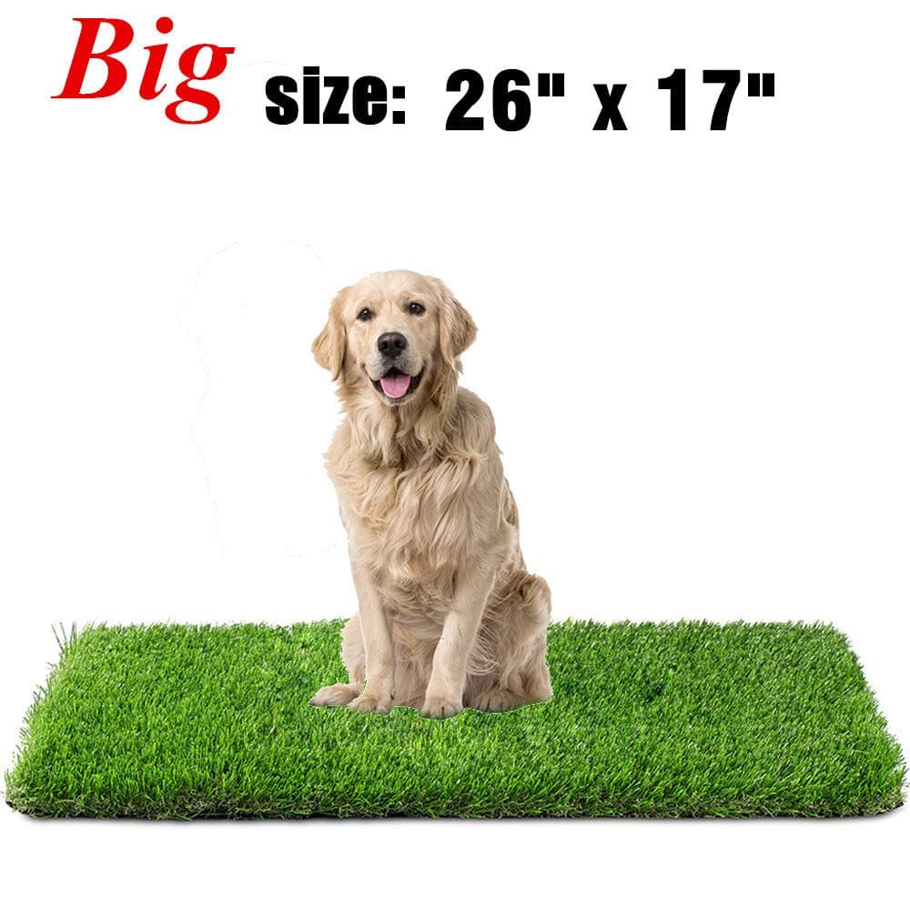 Fezep Artificial Grass, Dog Pee Pads, Professional Dog Potty Training Rug, Large Dog Grass Mat with Drainage Holes, Pet Turf Indoor Outdoor Flooring Fake Grass Doormat - Easy to Clean