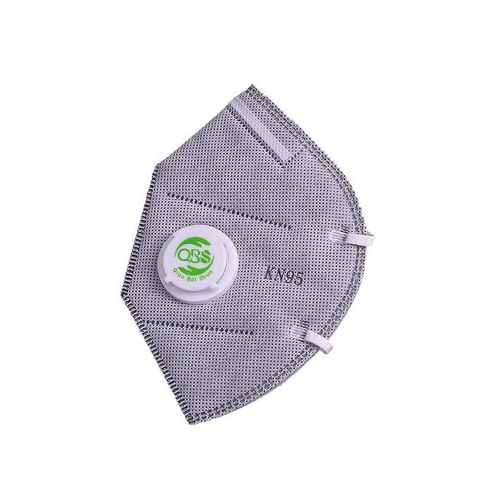 N95 Dust Mask, SUPERTOOL Non-Toxic Anti Pollution Valved Face Mask Respirator, Disposable Anti Dust Fog Haze Virus Flu for Outdoor Activities/Construction/Bodyshop(Gray,5Pcs)