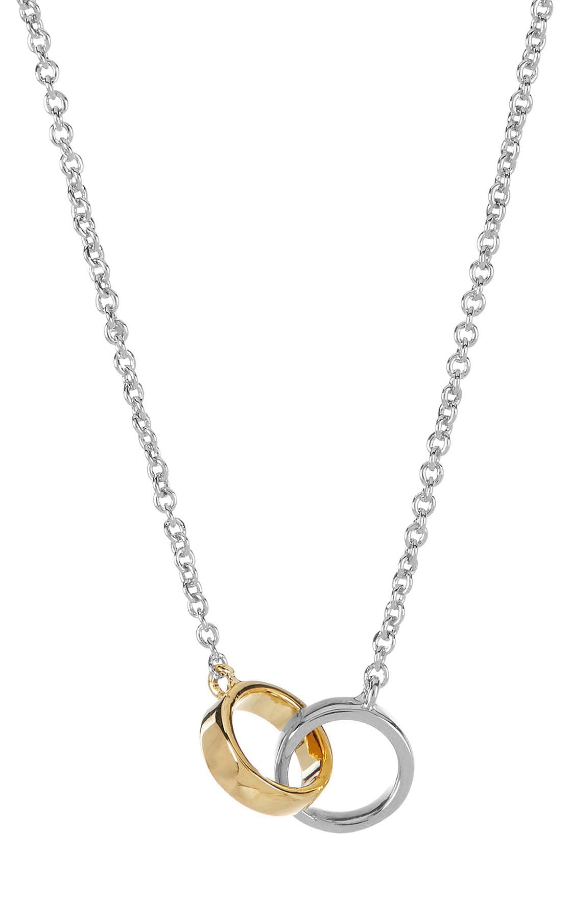 Sterling Forever - Gold and Silver Two-Tone Interlocking Circles Necklace