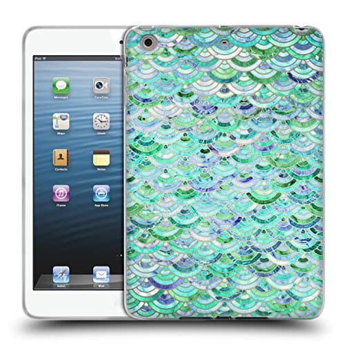 Official Micklyn Le Feuvre Mosaic In Mint Quartz And Jade Marble Patterns Soft Gel Case for Apple iPad mini 1 / 2 / 3