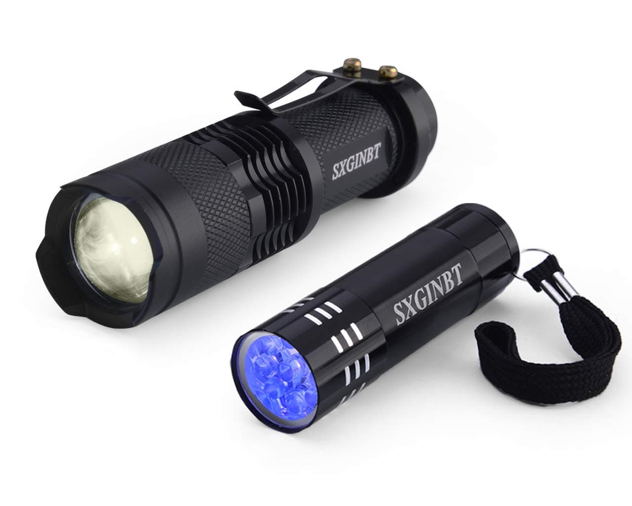 SXGINBT 365nm UV Light, UV Flashlight, Ultraviolet Torch LED Shortwave Blacklight for Pet Urine Detection & Scorpion