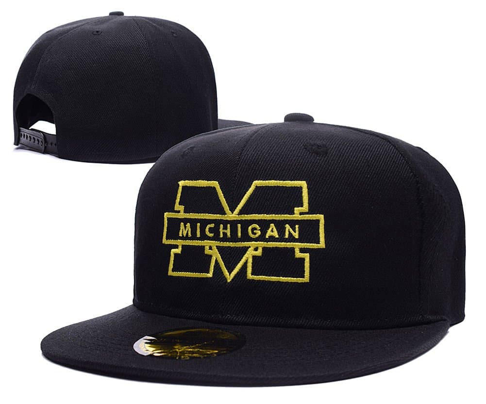 Michigan Wolverines Logo Adjustable Snapback Caps Embroidery Hats