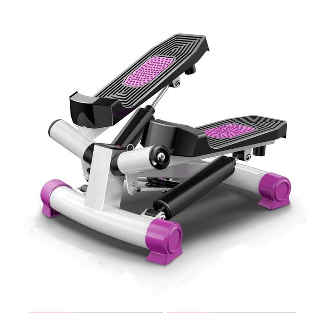 AMAZACER Stepper home sound thin weight loss machine small multi-functional fitness machine portable sports stepper foot machine size 31 * 39 * 38cm (color: pink)