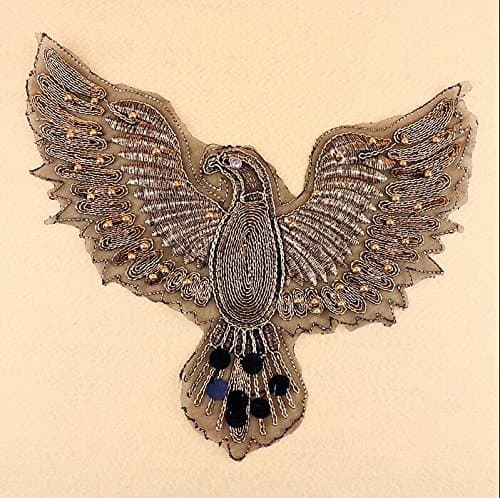 Large Patch - Fashion Eagle Sequin Embroidered Beads Fabric Large Patch Applique Stick Clothes Bag Decorate Diy - Patches Fashion Large Patch Applique Appliques