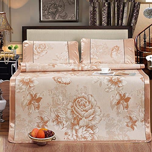 Summer Ice Silk Mat/Foldable Printing Mat(1 Mat+2 Pillowcase)-U Queen2