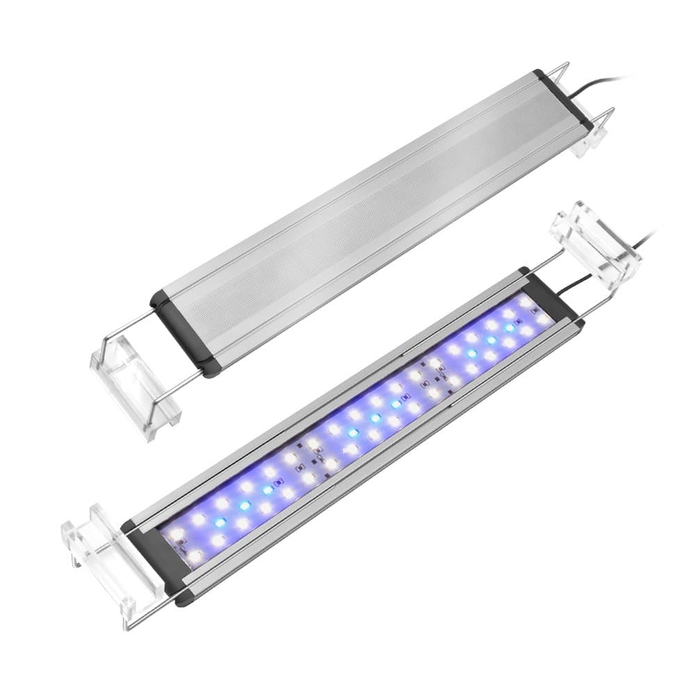 AQQEF LED Aquarium Light, 36 Blue and While LED Fish Tank Light with Extendable Brackets for 14.5 to 23.5 inch Aquariums (21W)