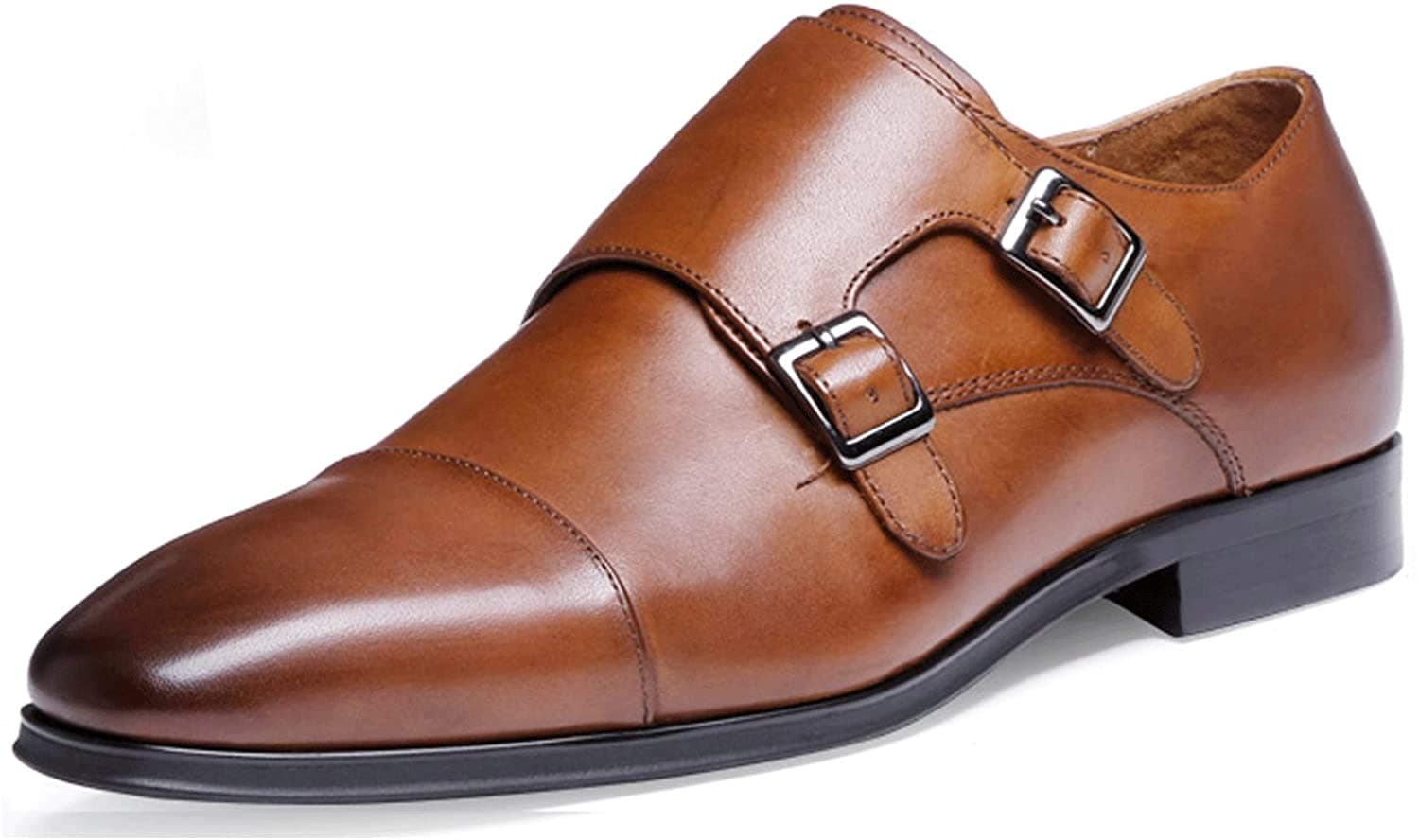 Mens Formal Shoes Double Buckle Monk
