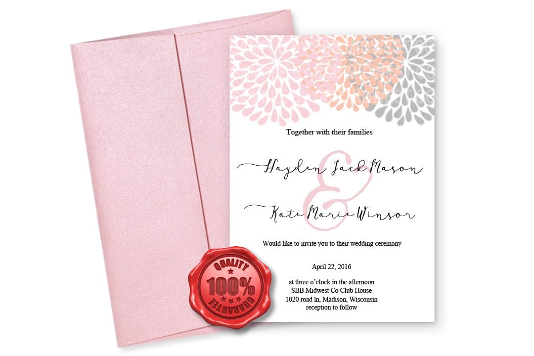 Metallic Wedding Envelopes, Special Invitation, Birthday Envelopes, Craft Envelopes, A7(5-1/4x7-1/4)-(25 Qty) (Metallic Light Pink)