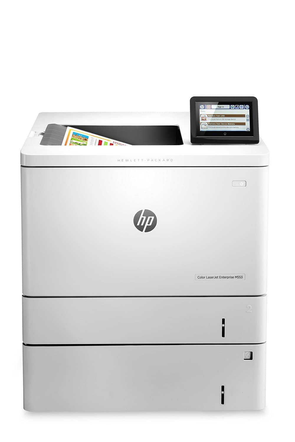 HP M553x LaserJet Enterprise Color Printer (HP Printer + OEM Ink Bundle)