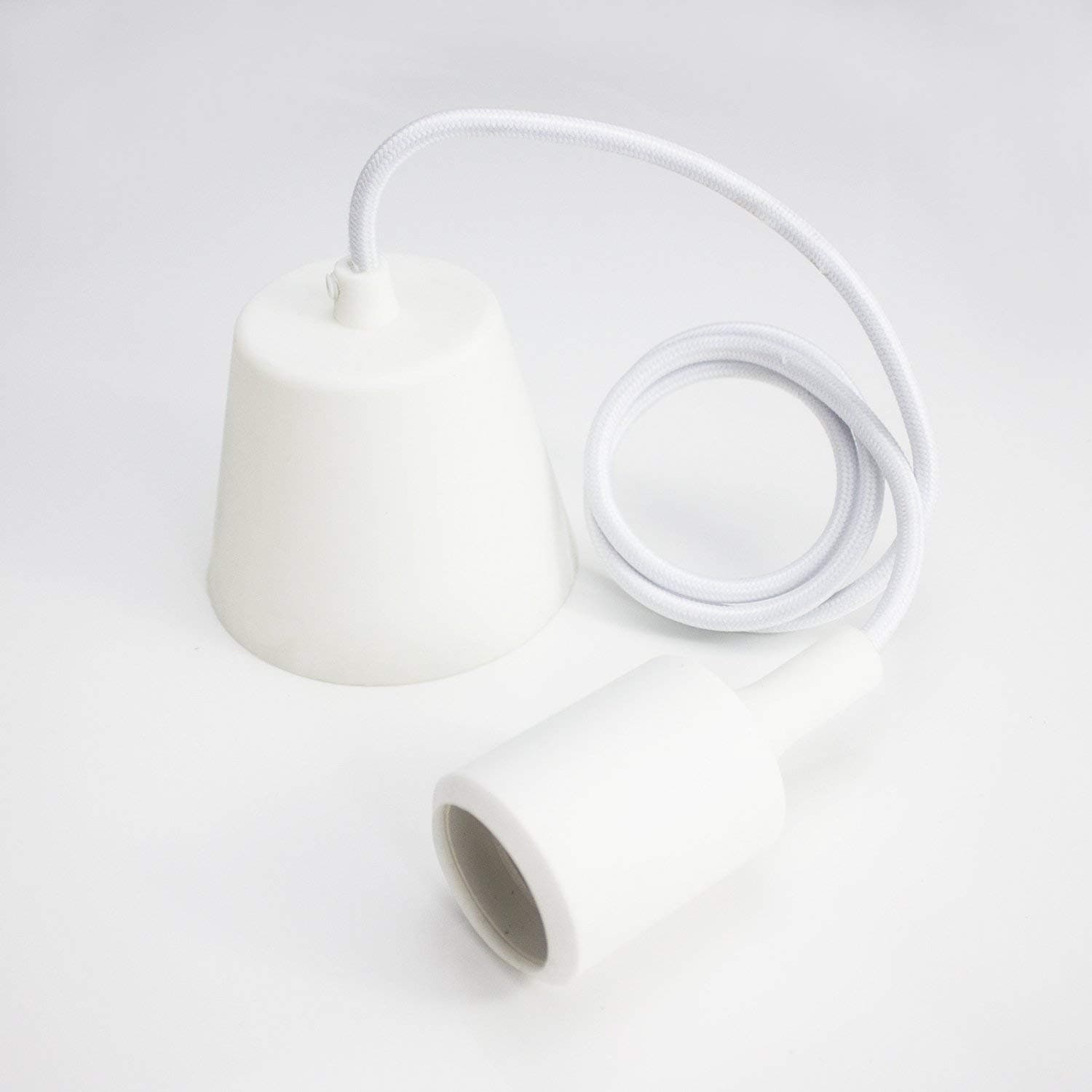 Nostralux® Deluxe Silicone Pendant - Modern Pendant Lighting Ceiling Rose E27 Socket - White