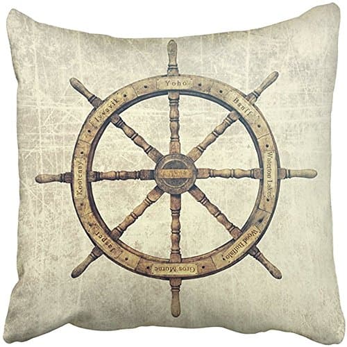 Throw Pillow Cover Polyester 18x18 Inch Steering Wheel With Directional Sign Plates With Names Of Canadian National Parks Canada Decorative Cushion PillowCase Two Sides Print For Home