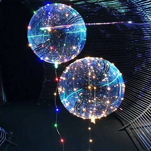 Dreamworth 4-Pack Balloon String Lights,18-inch Bobo Balloons with 3 Meter Led Copper Lights, Bobo String Lights for Christmas,Birthday Party,Gift for Child,Kid,Lover (Multicolor)