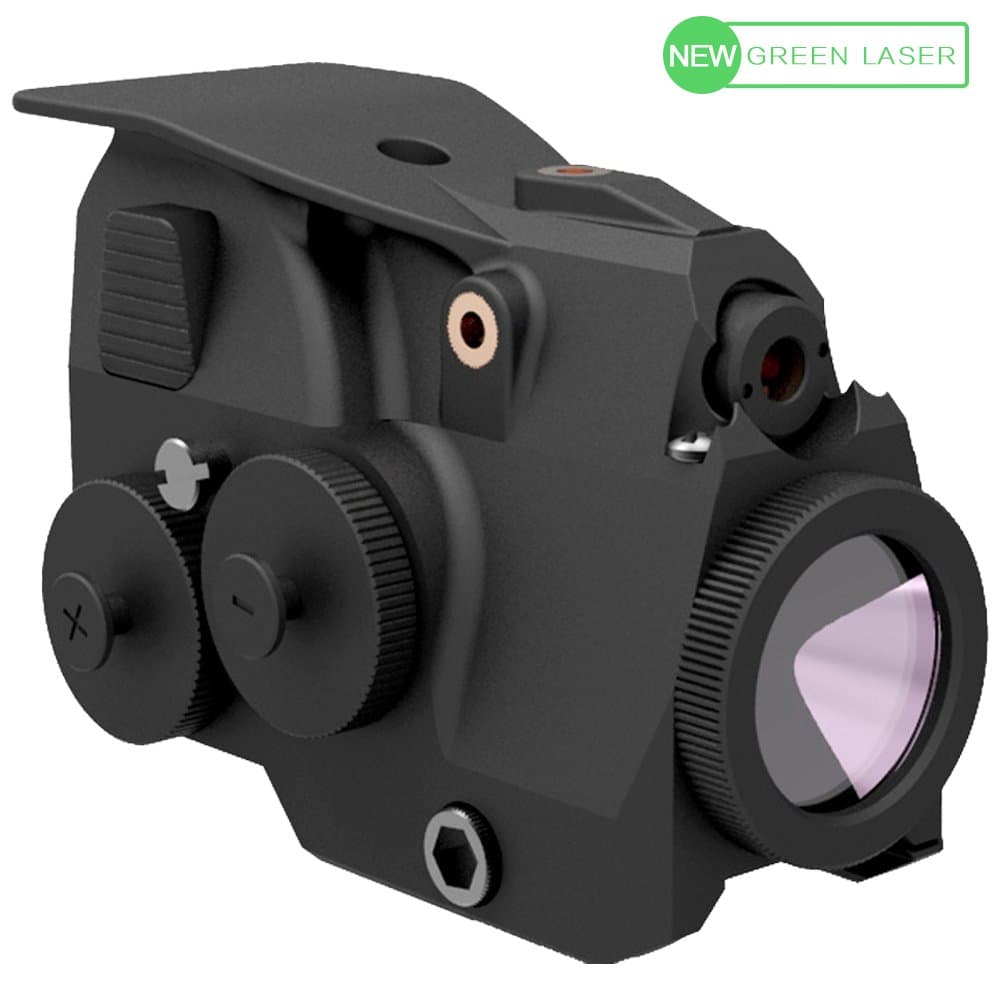 Laspur Tactical Green Laser Sight and High Lumen Flashlight Light Integrated Combo with Rail Mount for Pistol Rifle Handgun Gun, Aluminum Body and 2 Batteries Long Running Time
