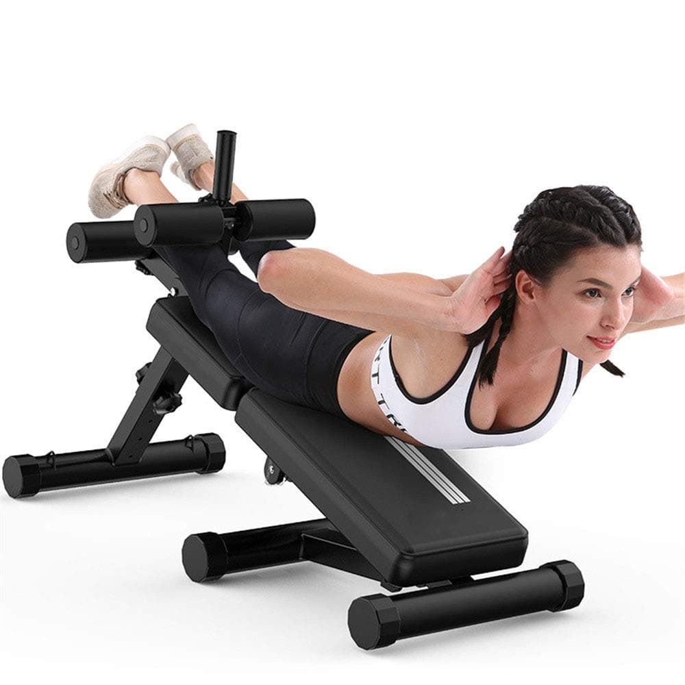 Yinglihua Sit Up Bench Sit Up Bench Ab Trainer Be Used For Abdominal Exercise Weightlifting Sit-up And Other Indoor (Color : Black, Size : 162x48x111cm)
