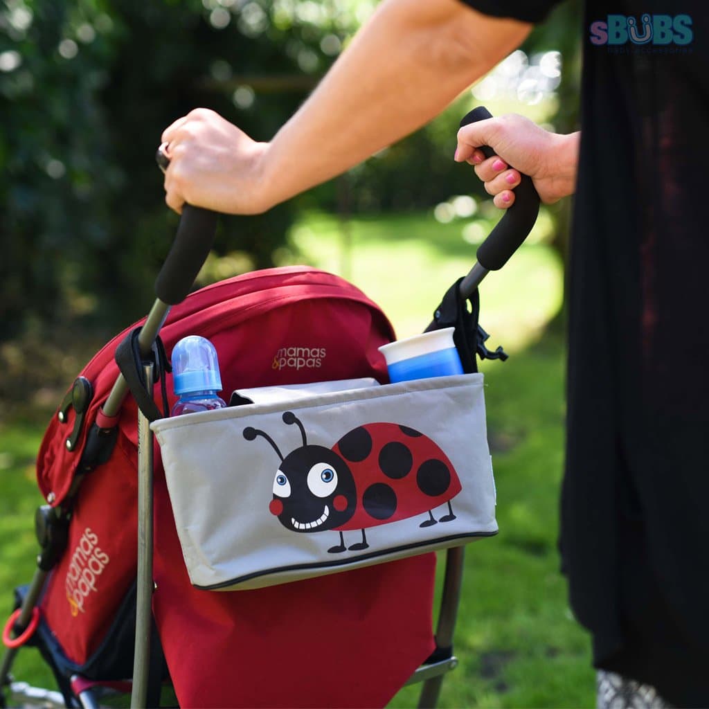 Stroller Organizer Baby Diaper Bag with Mobile Phone Holder - Universal Fit for Strollers - Includes Handy Buggy Hook for Bags